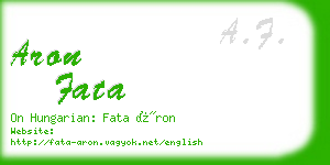 aron fata business card